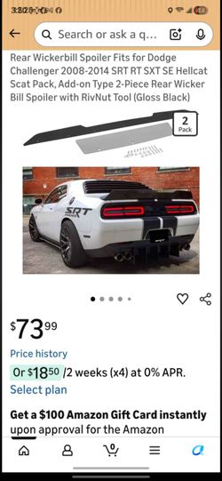 Rear Wickerbill Spoiler Fits for Dodge Challenger 2008-2014 SRT RT SXT SE Hellcat Scat Pack new $55 price is firm