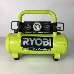 Ryobi 18v Cordless 1 Gal Portable Horizontal Air Compressor 