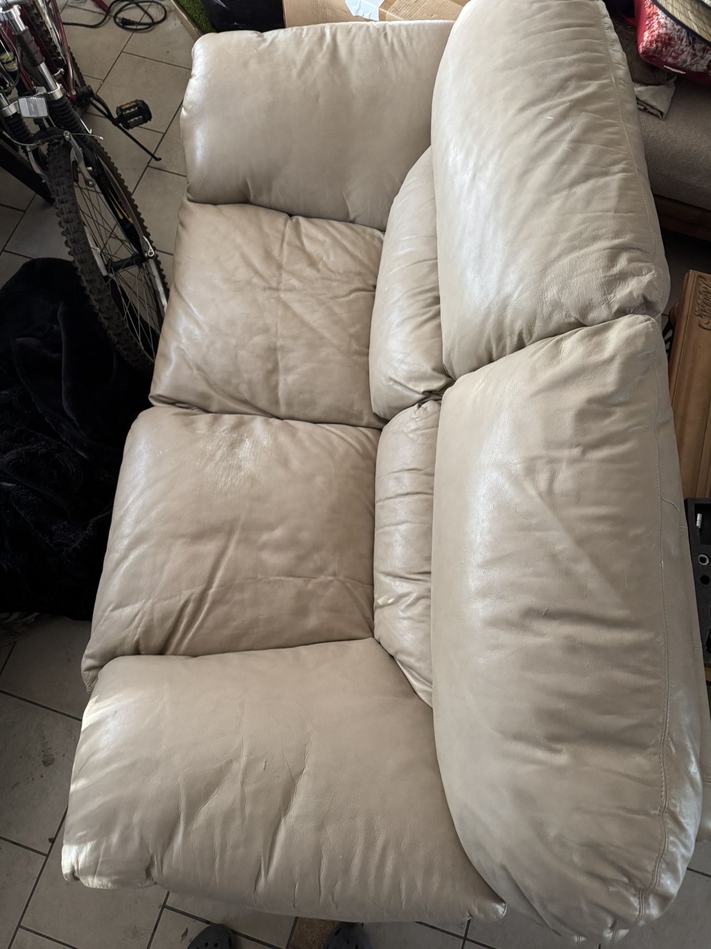 Plush Italian Leather Sofa