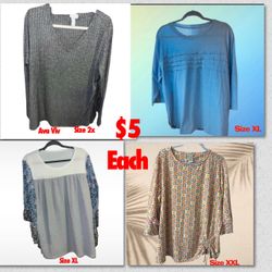 Women's Tops Bundle – Sizes XL, XXL, 2X
