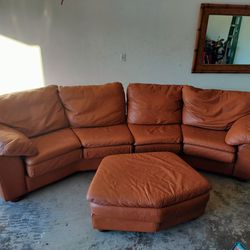 Leather Section Sofa 