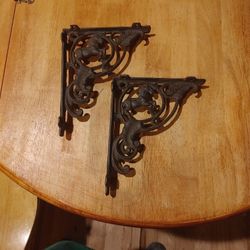 Wrought Iron Shelf Brackets,  Horse Design