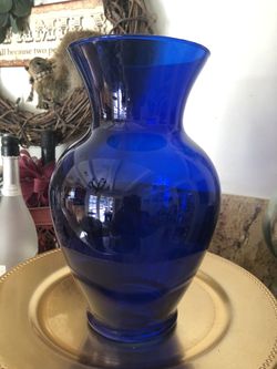 Cobalt blue glass vases