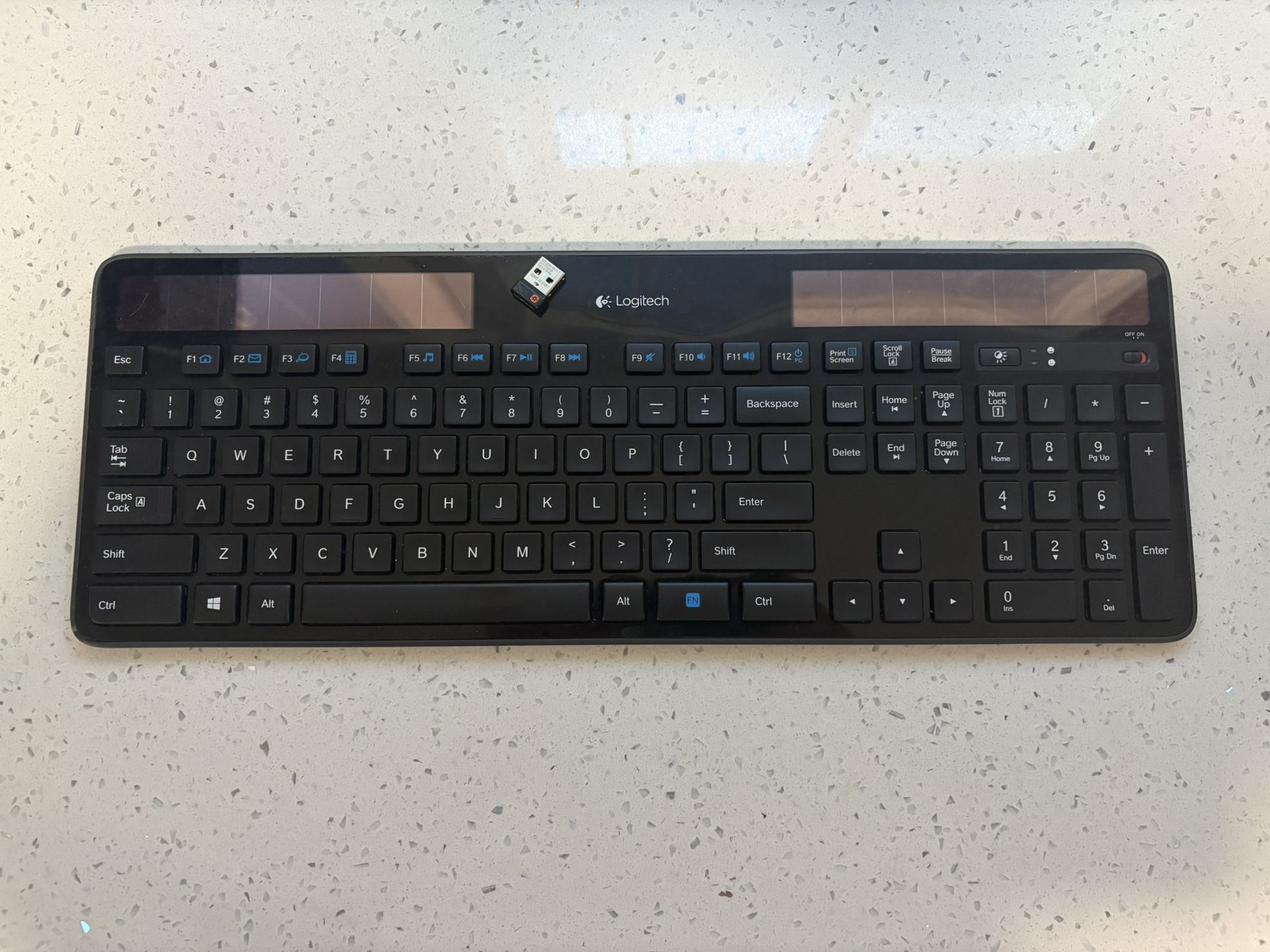 Logitech K750 Solar Wireless Keyboard with USB Receiver 