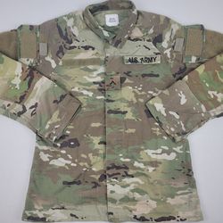 US Army Military Camo Combat Uniform Hot Weather Field Shirt Women's Small Short