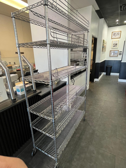 Chrome Wire Shelving Unit on Casters – 6 Shelves (2026)