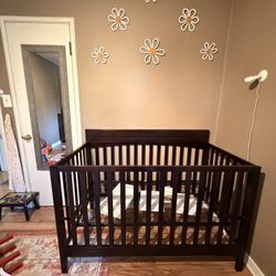 Adjustable Baby Crib With Brand New Mattress 