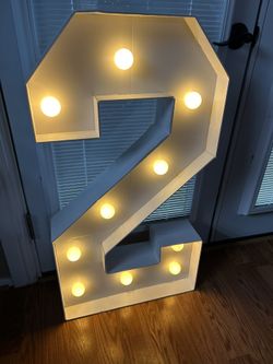 Marquee Light Up Number 2