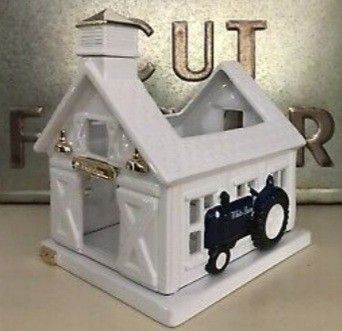 Bath & Body Works Ceramic White Barn House Tractor Candle Luminary 2019. Is Selling Brand New On Ebay For $199
