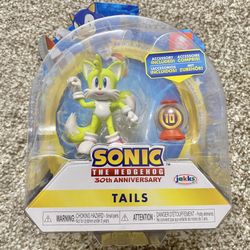 2021 JAKKS Pacific Sonic The Hedgehog 30th ANNIVERSARY: NEON TAILS (w/ 10-Ring)
