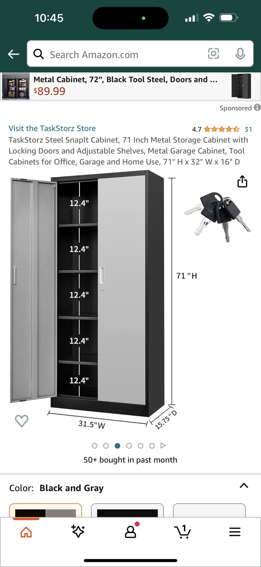 Storemax Metal Garage Storage Cabinet