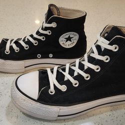 Converse Chuck Taylor All Star Lift Black And White High Top Platform Shoes