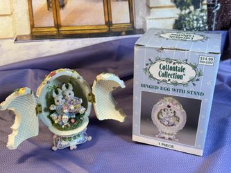  Cottontale Collection Hinged egg-NEW In Box!