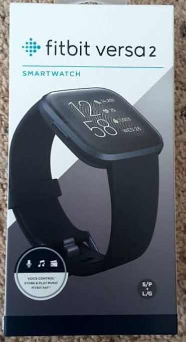 Fitbit Versa 2 Black Brand New Sealed In The Box!!!