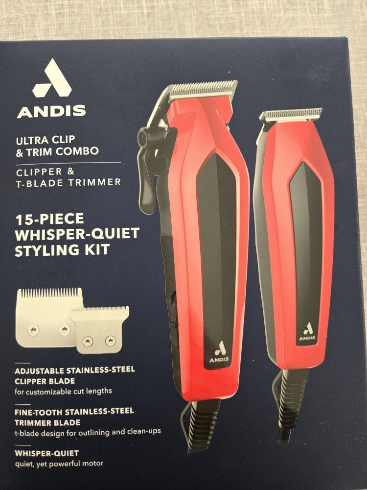 Andis Ultra Clip & Trim Combo - Brand New (15-Piece Kit)