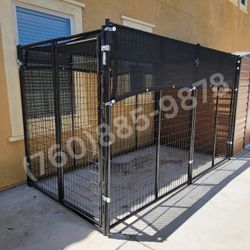 Durable 10’ x 5’ x 6’ Outdoor Dog Kennel with Shaded Mesh for Sun Protection