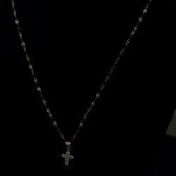 Cadena + Cruz  Oro 10K💫