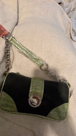 Brand new olive Green Croc-Embossed Mini Shoulder Bag