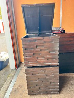 Wooden storage boxes