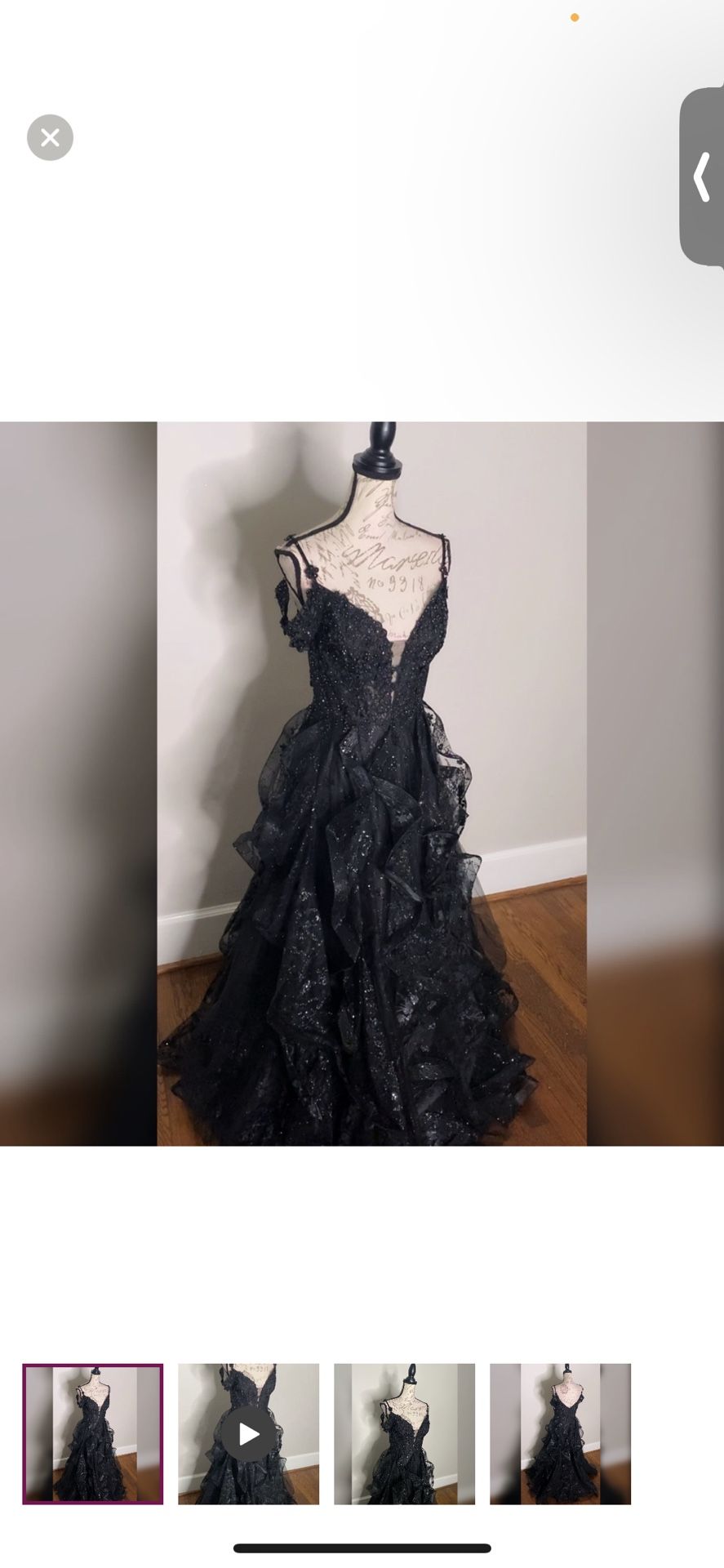 Ellie Wilde Black Glitter Prom Dress - greenwatershopping.com