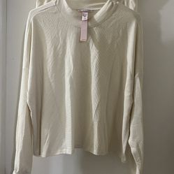 Victoria Secret Lounge Wear (cream) New!! Large