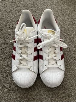 Adidas Superstar Originals Burgandy Velvet Size Women 8 