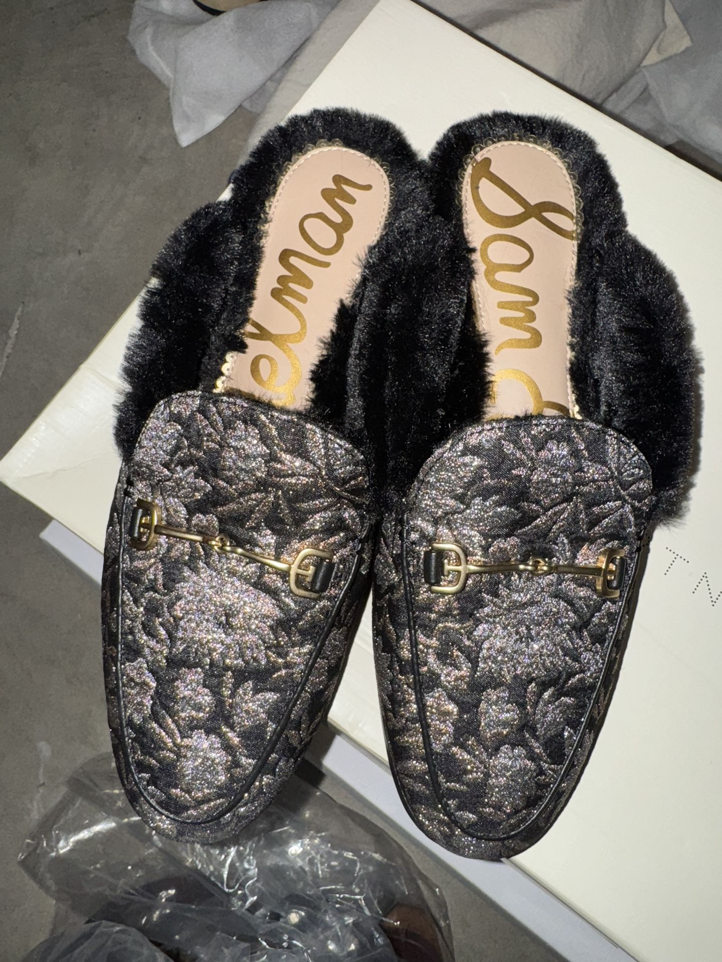 Sam Edelman Furry Patterned Mules