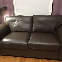 IKEA Ektorp Faux Leather Sofa and Armchair - Dark brown