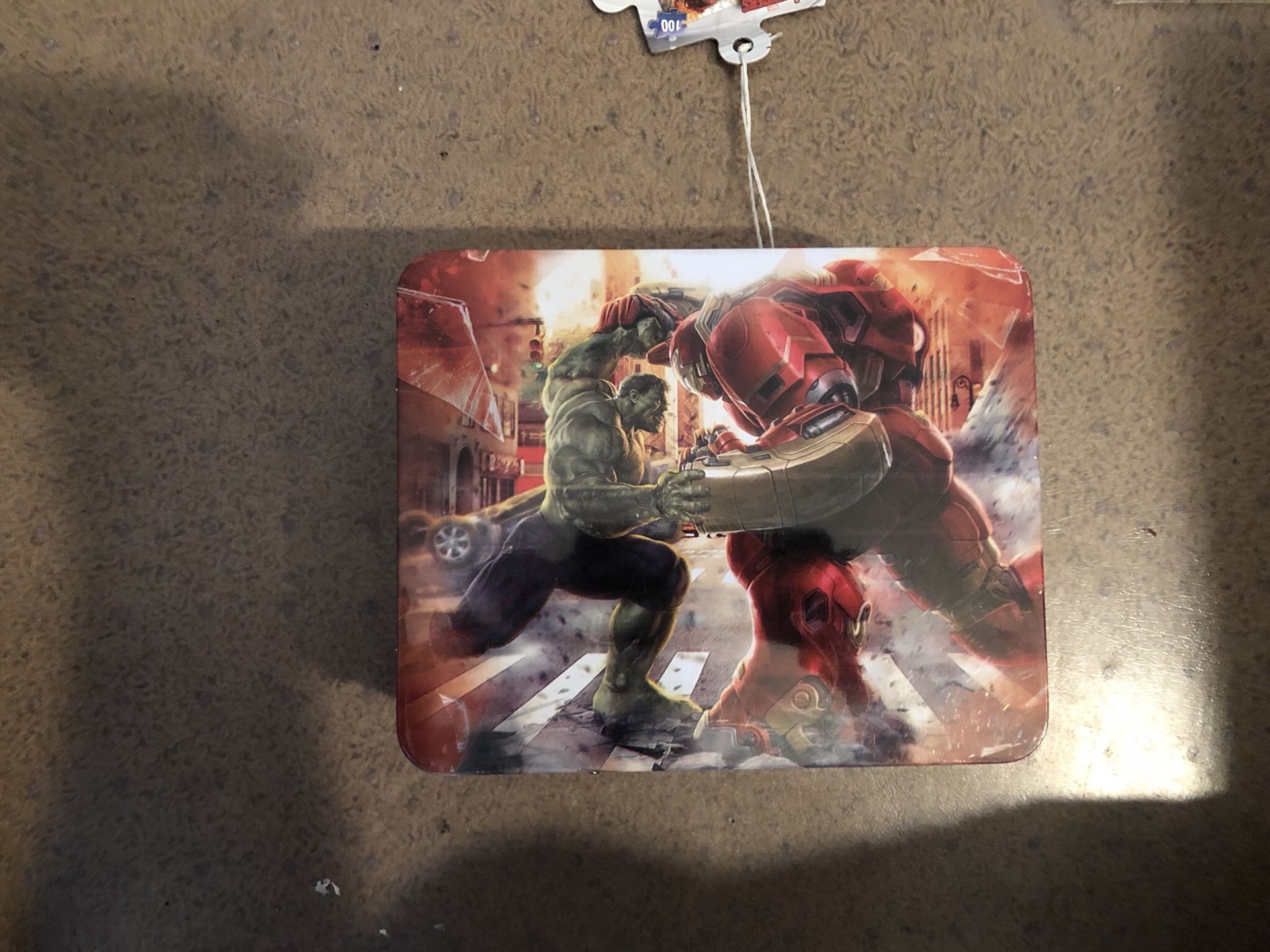 New avengers lunch box with puzzle