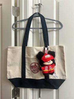 Large Navy Blue Trader Joe's Tote Bag