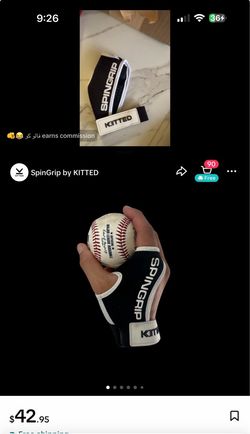 SpinGrip by KITTED Baseball Pitching Grip Aid