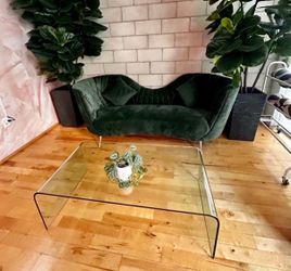 Glass coffee table