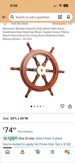 Wooden nautical ship wheel - I have 3 of these, selling for $50 each
