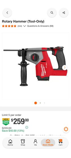Milwaukee rotary hammer