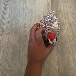 Handmade Crochet Grey Speckle Chicken