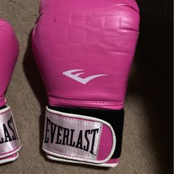 Pink Everlast Boxing gloves