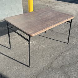 34x48” x 29” Tall Brown Foldable Table Storage Shelf Kitchen Collapsible Work Table 