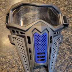 Gray superhero plastic mask