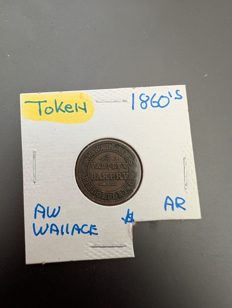 1863 Civil War Store Card Aw Wallace Rare R3 Variety 