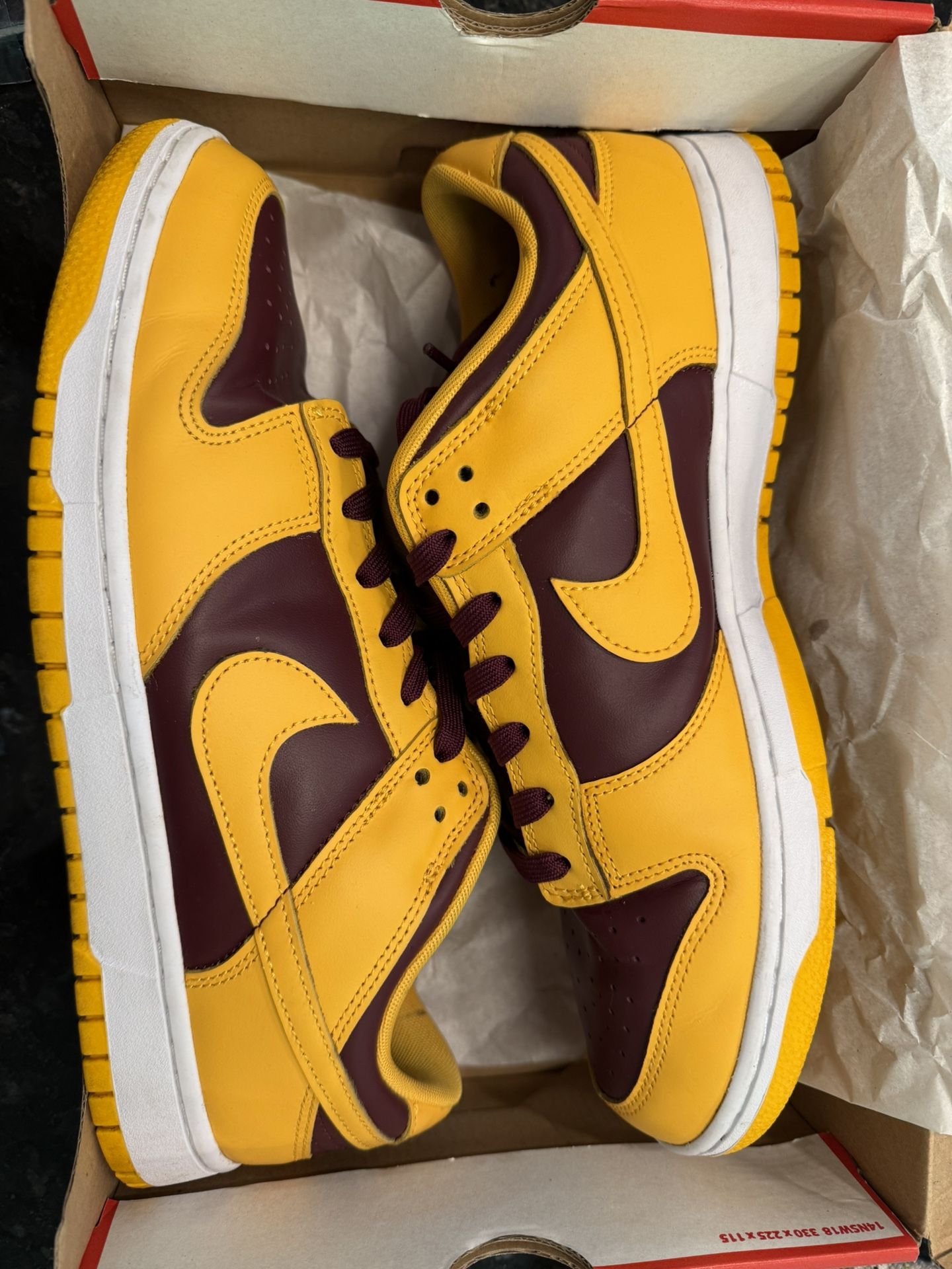 Nike Dunk Retro University Gold Size 12