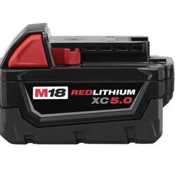 Milwaukee M18 18-Volt 5.0 Ah Lithium-Ion XC Extended Capacity Battery Pack