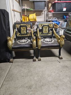 Empire style Throne armchairs