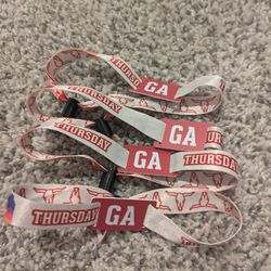 Thursday ga country thunder wristbands