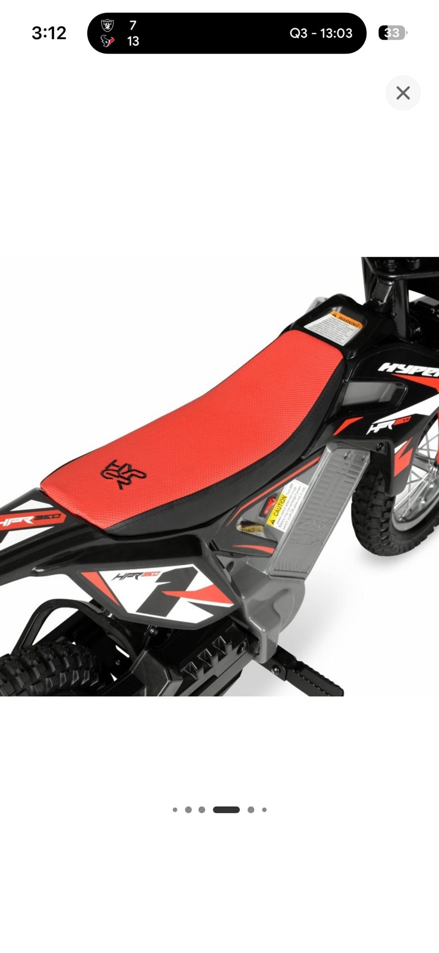 Razor Dirt Bike HPR350 Electric Motorbike For Kids