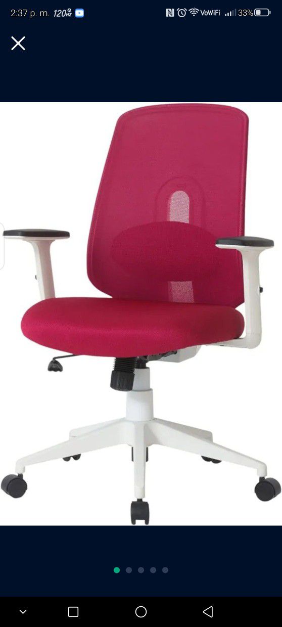 NOUHAUS Palette Office Chair Ergonomic Comfortable Swivel Computer Desk Chair Lumbar Adjustment Swivel Chair.
