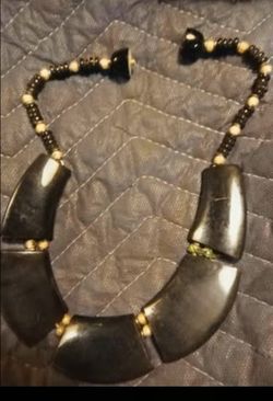 Buffalo horn necklace vintage