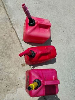 3  ,1 gallon gas containers