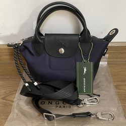 Longchamp Le Pliage Energy S Recycled Canvas Navy Tote