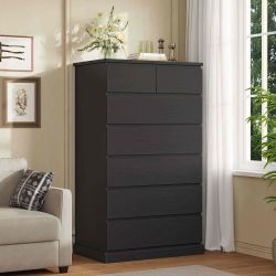 Hasuit | 51.8 Inch Tall Dresser with 7 Drawers High Chest of Drawers Storage Organizer for Closet