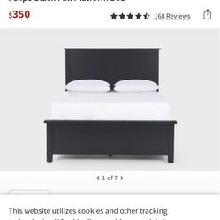 Like New Full Bed Frame Headboard Black